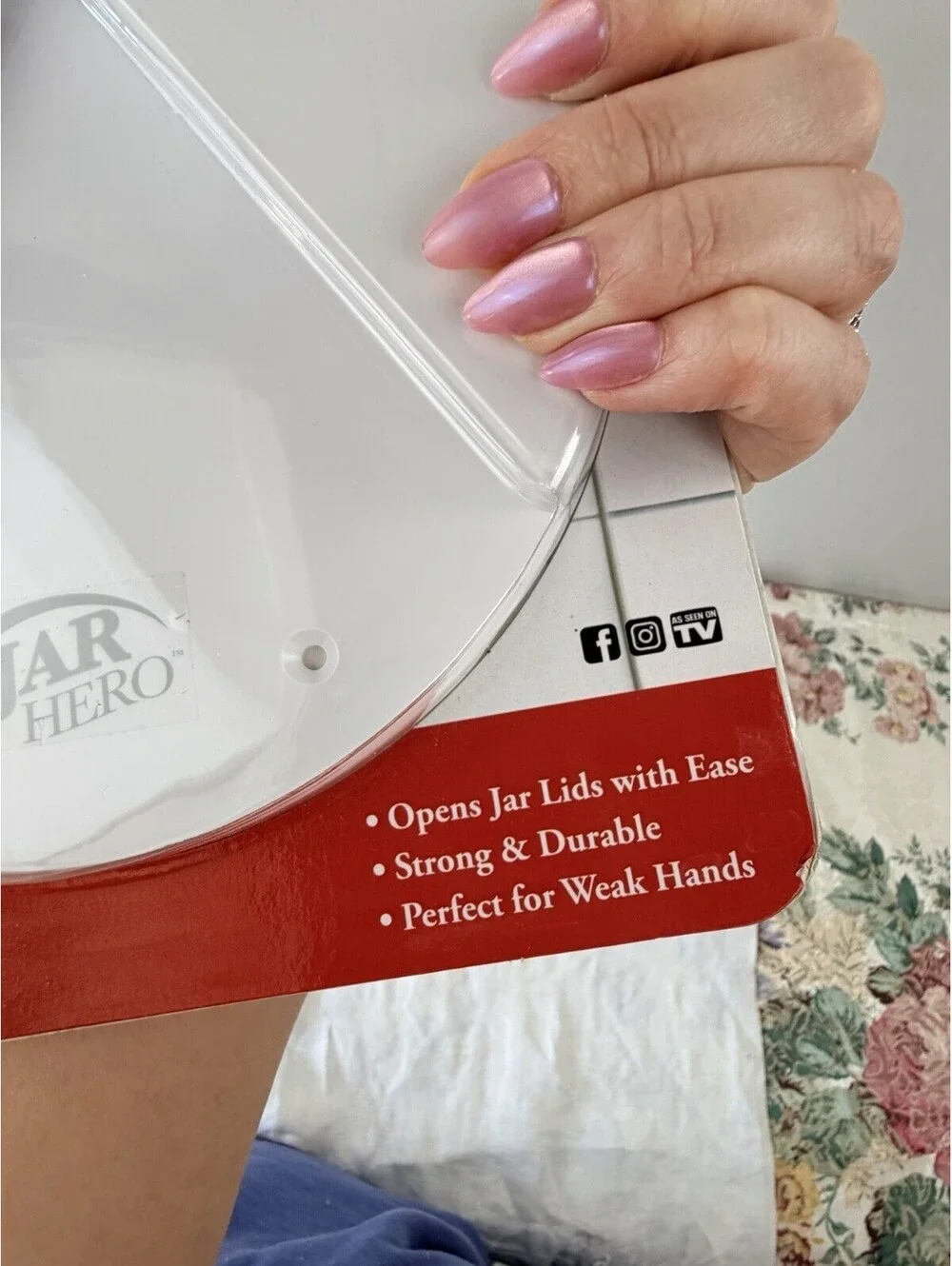 Jar Opener Hero Under Cabinet Jar Opener Peel & Stick White Plastic/Metal Easy